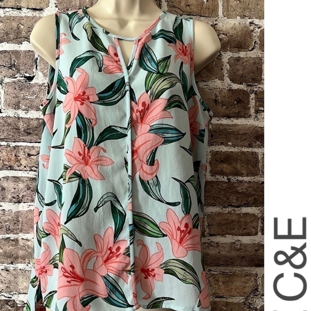 c&e Floral Sleeveless Women’s Top